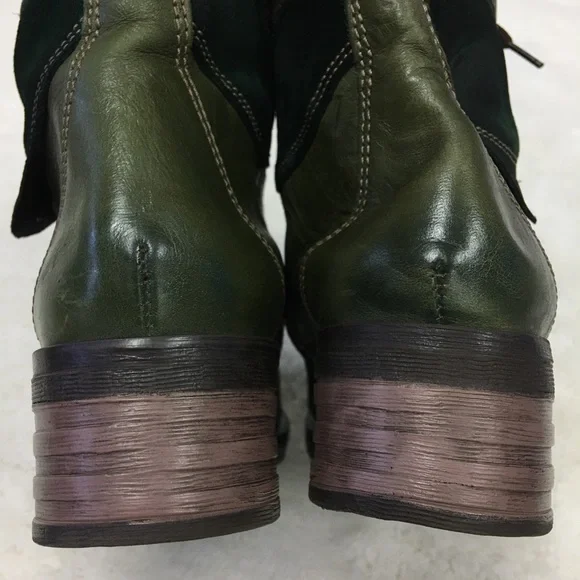 Dromedaris Kara Green Laced Boots Size 39 - Picture 6 of 10